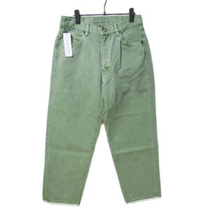 未使用 BAL バル デニムパンツ BAL-2089 LOOSE FIT PIGMENT DYE 5P JEAN ルーズ フィット ピグメント ダイ ジーンズ グリーン 1 27108121