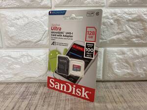 ☆未開封品　SanDisk Ultra micro SDXC 128GB アプリ最適化 A1対応　サンディスク　UHS-1 超高速UI SDアダプタ付