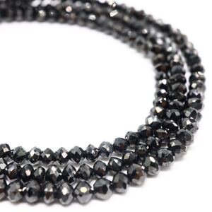 1円〜!!▼K18WG 天然ブラックダイヤモンドネックレス▼J 約5.4g 約45.0cm black diamond jewelry necklace EA3/EA5 S262