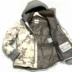 極美品/希少XL●MONCLER【最高級 BEAUMONT バーモント カモフラ】ダウンジャケット モンクレール 迷彩 アウトドア メンズ 秋冬 サイズ3