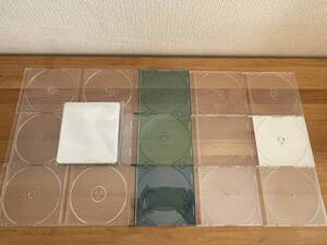 薄型 スリム CD/DVDケース プラケース15個　不織布ケース25枚セット