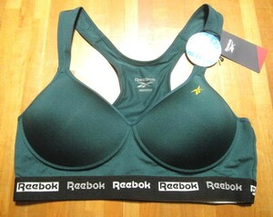 *送料無料*LL*Reebok*グリーン*ブラジャー*DRY 吸水速乾*カップ一体型*リーボック*