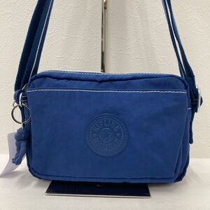 □41ー996 美品 Kipling キプリング ショルダーバッグ 斜め掛けバッグ ポシェット レディース ミニバッグ 小さめ 青系 カジュアル シンプル