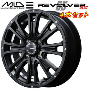 MID ガルシア SS REVOLVER KC ホイール4本 セミグロスブラック/アンダーカットDC 4.0J-12インチ 4穴/PCD100 インセット+42