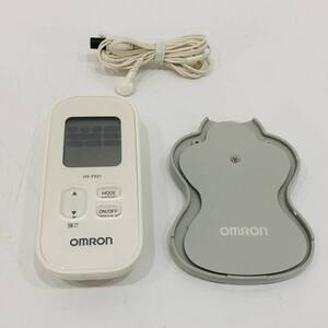 ●動作品 オムロン HV-F021 低周波治療器 OMRON ホワイト 家庭用 マッサージ器 コンパクト 強さ調整6段階 S3773