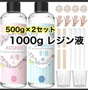 AOSKEN レジン液 - AB液エポキシ樹脂 レジン液 500g x2詰替用 ハードタイプ DIYクラフトデコレーション