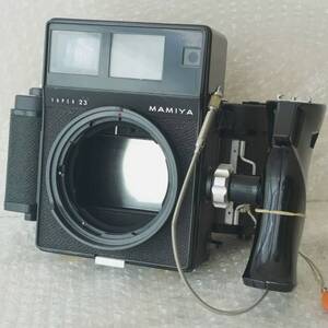 Mamiya Press Super 23 ブラック ボディ + 6x9 フィルムバック + グリップ