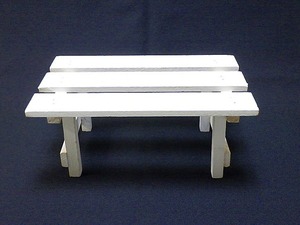 ★ドールチェア ① 木製 ホワイト ベンチ★ G423 Doll Chair Wooden White Bench