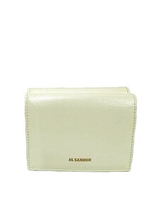 【中古】【難あり】JIL SANDER ジルサンダー 小物 財布 三つ折り レディース 07U10011 P4840 TINY WALLET オフホワイト 変色あり