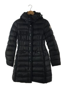 MONCLER◆ロングダウンジャケット/0/ナイロン/ブラック/無地/B20934930005 53048/HERMINE//