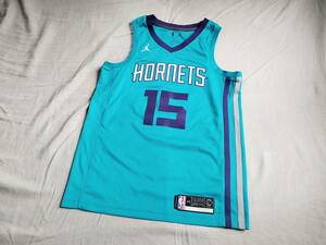 美品 NIKE ナイキ Jordan ジョーダン Kemba Walker ケンバ・ウォーカー 15 Hornets SWINGMAN ゲームシャツ 864463-428 M バスケ ★6