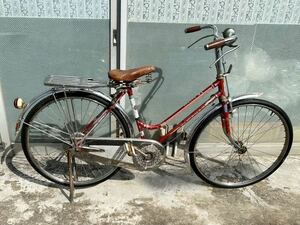 PERSONAL CYCLE. ANZEN BICYCLE .CO.LTD ＊CROWN自転車 当時物 昭和レトロ 昭和時代 24インチ 本革サドル 中古