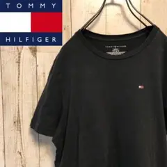 古着 トミーヒルフィガー  Tシャツ ロゴ 黒 TOMMY 90s