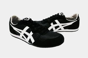 極美品!! 名作!! Onitsuka Tiger SERRANO オニツカタイガー セラーノ ブラック 黒 × 白 us 7.5 / 25.5 ㎝