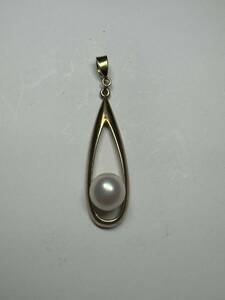 MIKIMOTO ミキモト k14 パール ネックレス トップ 重さ約1.8g アクセサリー ファッション小物