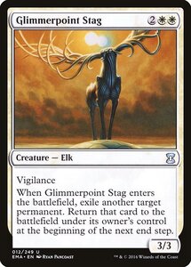 MTG ■白/英語版■ 《微光角の鹿/Glimmerpoint Stag》 エターナルマスターズ EMA