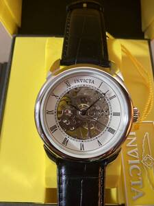 新品　invicta 両面スケルトン　手巻き時計