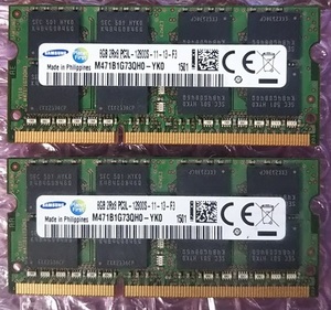 AM039【送料無料】SAMSUNG製 SDRAM DDR3 PC3L-12800S 8GB×2枚セット(16GB) 中古動作品