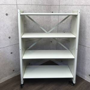 【直接引取可】　DULTON ダルトン 4 TIER TAPERED METAL SHELF 4タイヤ ティパード メタルシェルフ アイボリー W850×D400×H1180 I1024-1 