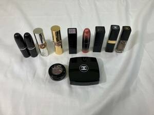 化粧品まとめ 11点 CHANEL シャネル イヴサンローラン YSL アディクション MAC 口紅 リップスティック アイシャドウ コスメ