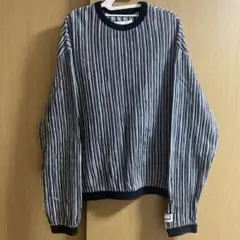 R.M GANG ripple stripe crew neck sweat