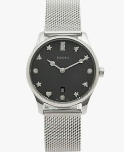 新品未使用　腕時計 グッチ GUCCI G-タイムレス ダイヤ レディース YA1265001　ブラック　シェル　29ミリ　Bee 黒　メッシュベルト