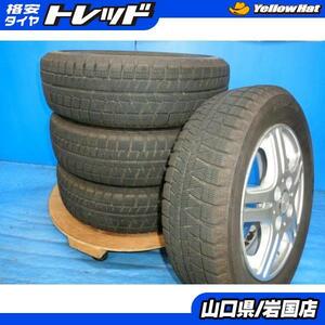 送料無料 中古 スタッドレス ブリヂストン アイスパートナー２ 155/65R13 73Q ホイール 4本 オッティ ルークス モコ アルト ワゴンR