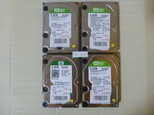 S-1203 / HDD / WesternDigital / 4個セット / 3.5インチ / SATA / 2TB / データ消去済み / ゆうパック発送 / 60サイズ / ジャンク扱い