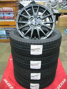 ブリヂストン 国産 スタッドレス タイヤ VRX3 165/65R14 ＆ アルミホイール 新品 4本 2024年製 税込み 個人宅も 送料無料 タンク、ルーミー