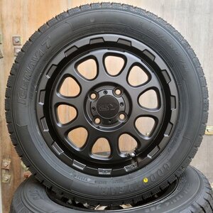 155/65R14 14インチ スタッドレスタイヤホイールセット 国産 グッドイヤー アイスナビ 8 軽トラ 軽バン 箱バン ハイゼット エブリイ