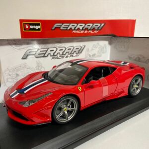 ★ブラーゴ／Burago：1/18 ★フェラーリ 458 スペチアーレ／FERRARI 458 Speciale (RED) ★未展示モデル♪