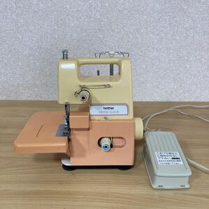 brother ブラザー Home Lock TE4-B222 ロックミシン レトロミシン 手工芸 手芸 ハンドクラフト 裁縫道具 裁縫 ペダル付き 6 シ 238