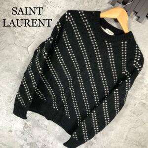 『SAINT LAURENT』サンローラン (M) アルパカ総柄ニット セーター