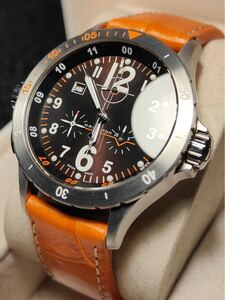 送料込み　 腕時計　ハミルトン　エアクロノ　 デイト クォーツ　 クロノグラフ　Hamilton カーキ　khaki AIR CHRONO