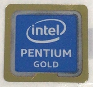 ■新品・未使用 ■10枚セット 【pentium GOLD】エンブレムシール　【18*18㎜】送料無料・追跡サービス付き☆P150