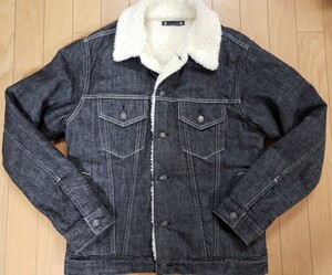 定価66000円 マインデニム MINEDENIM デニムボアジャケット DENIM BOA JACKET デニムジャケット サイズ2 美中古 Gジャン 半額以下即決 本物