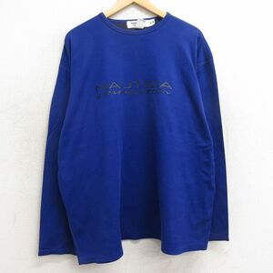 XL/古着 ノーティカ 長袖 ビンテージ ブランド Tシャツ メンズ 90s ビッグロゴ コンペティション 大きいサイズ クルーネック