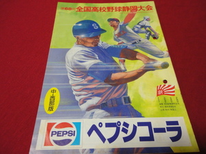 第68回全国高校野球静岡大会公式プログラム　中・西部版（昭和61年）