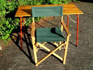 入手困難★美品【South Western】お宝Sou-Wester★Wood Canvas Director Chair★稀少Made in Australia♪検）Byer