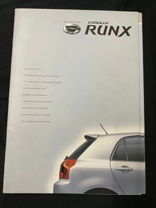  トヨタ カローラランクス　RUNX 本体カタログ アクセサリーカタログ