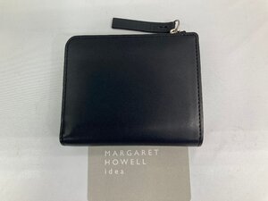 ２つ折財布　ウオレット　Ｌ字ジップ　コインケース付　黒２　英国MARGARET　HOWELL★未使用格安！