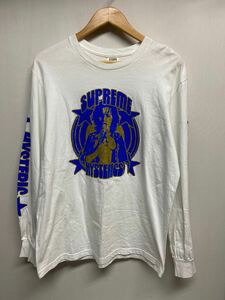 【Supreme シュプリーム】 21ss x Hysteric Glamour ロングTシャツ ホワイト M コットン プリント ストリート 2410oki k