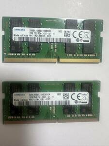 32GB SAMSUNG 16GB メモリ PC4-2400T 16GBx2枚=32GB