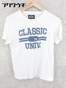 ◇ BEAMS ビームス 半袖 プリント Tシャツ カットソー サイズS ホワイト メンズ