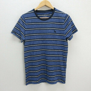 z■アバクロンビー&フィッチ/Abercrombie&Fitch マルチバーダーTシャツ 【S】青/MENS■45【中古】