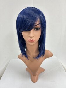 Wigs2you C-001 紺色 コスプレウィッグ アニメ アイドル風 耐熱コスプレウィッグ★シンプルなミディアムスタイル 