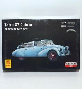 アタック 1/72 72912 タトラ T87 カブリオ WWⅡ チェコ スタッフカー 軍用自動車 エッチング プラモデル ミリタリー ジオラマ 車両 模型