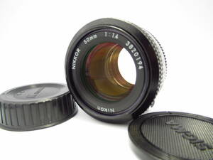 超美品 ニコン Nikon NIKKOR 50mm F1.4 非AI　管理番号A28