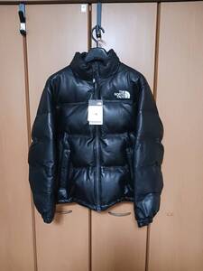 希少!! 未使用 保存カバー付　THE NORTH FACE ノースフェイス ダウンジャケット レザー 本革 BLACK 400着限定 ヌプシ ダウン ジャケット 