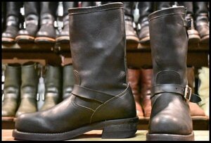 【7.5E 中古 白タグ】Chippewa チペワ エンジニア 27863 黒 ブラック スチールトゥ 11インチハイト ブーツ HOPESMORE